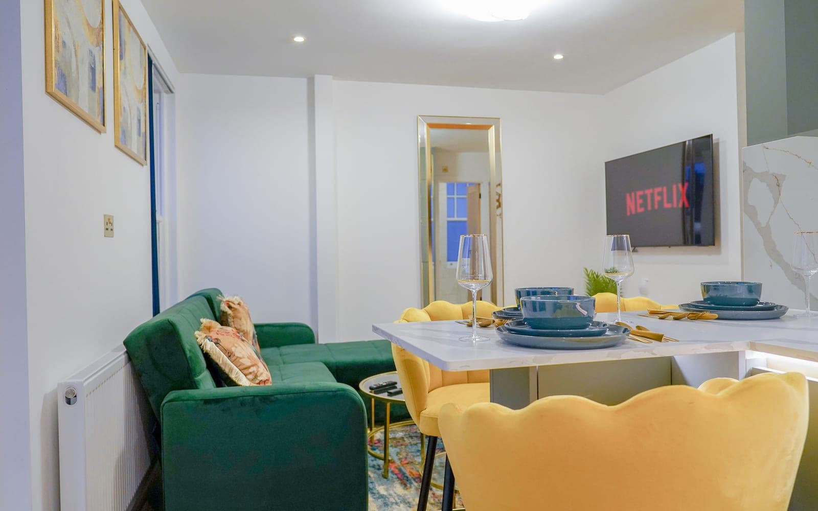The two-bedroom apartment at Barnard Mews, London