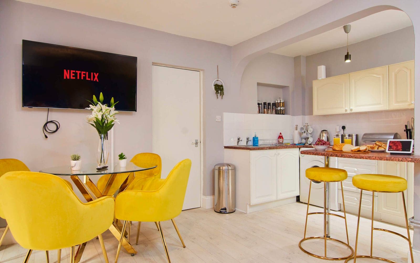 The two-bedroom apartment at Buckingham Place, Bristol